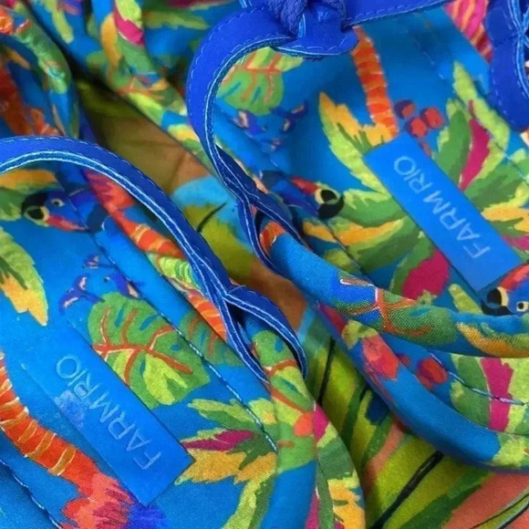 Farm Rio Blue Strap Sandals - Picture 6 of 10
